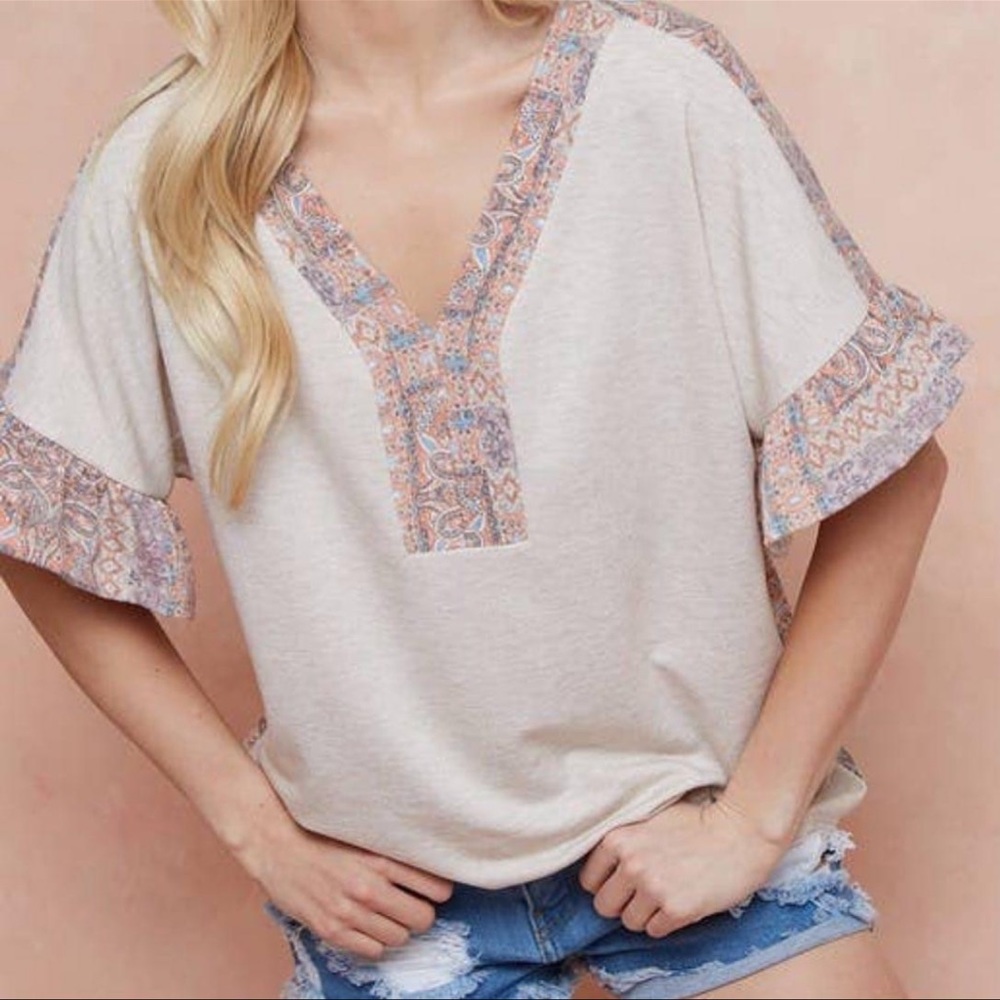 Mara Boho Ruffle Top - Picture 1 of 1